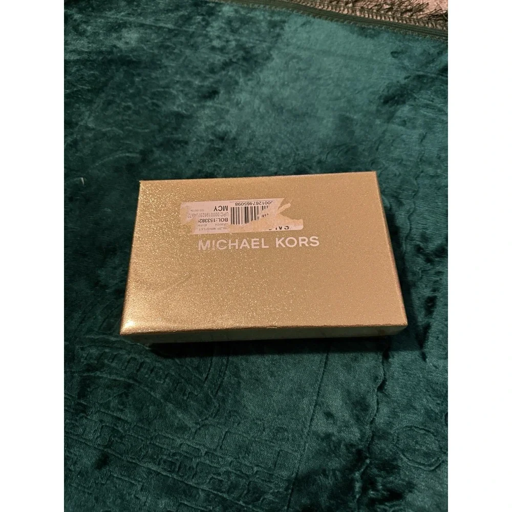 Michael‎ Kors Jet Set Double Zip Wristlet Crimson Red Leather Wallet 32T7GAFW4L